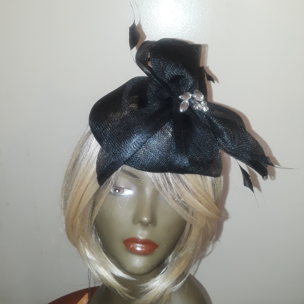 C.C Sinamay Ribbon Feathers Fascinators 